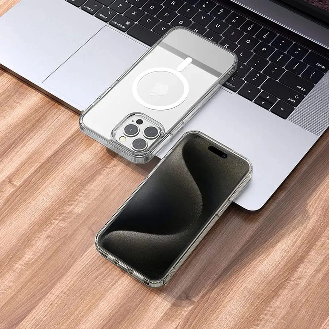 Чехол hoco. Magnetic Smartphone CASE для Apple iPhone 15 Pro Max Прозрачный