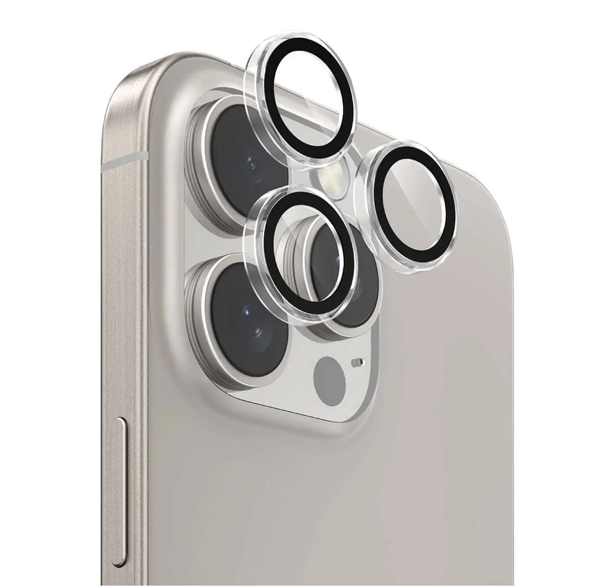 Защитное стекло для камеры iPhone 16 Pro/16 Pro Max SUPGLASS Anti Glare Camera lens glass (XC-34) Светло-серый