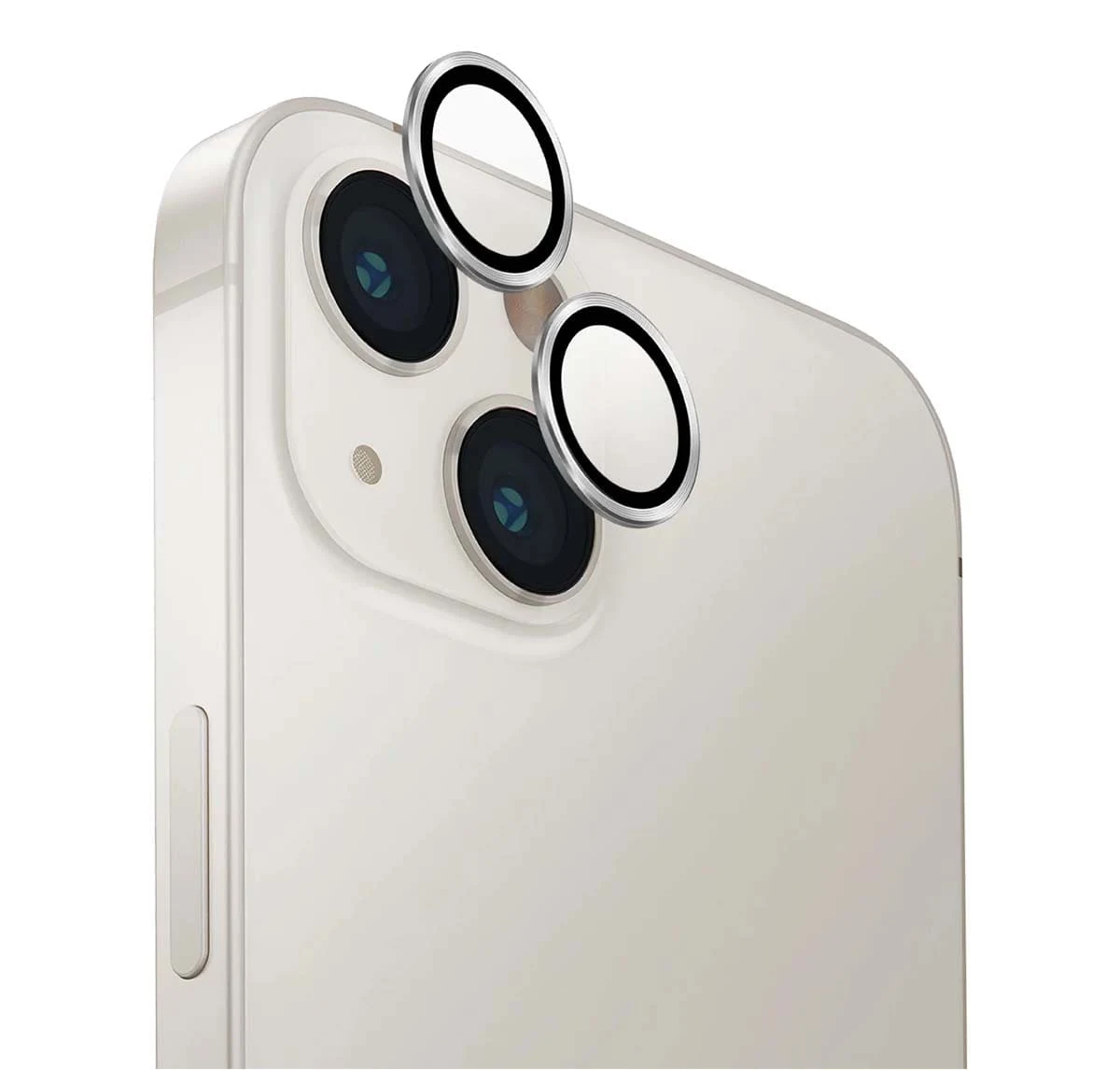 Защитное стекло для камеры iPhone 14/14 Plus UNIQ OPTIX Camera Lens protector Aluminium (3 шт.) 0.25 мм (IP6.1-6.7M-LENSSIL) Серебристый