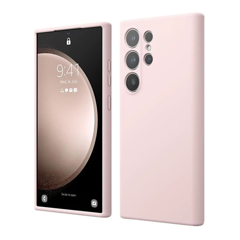 Чехол Silicone Cover для Samsung Galaxy S24 Ultra Светло-розовый