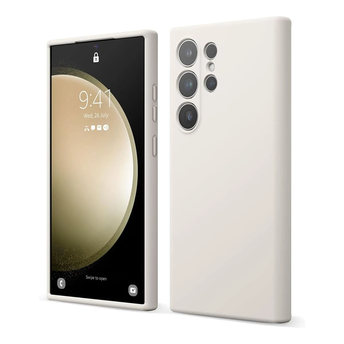 Чехол для Samsung Galaxy S24 Ultra Elago Soft silicone Liquid (EGS24SC68-ST) Stone, белый