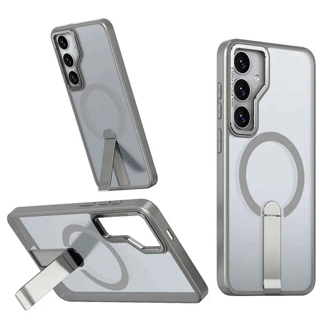Чехол для Samsung Galaxy S24 Ultra c MagSafe Silicone Case Серый
