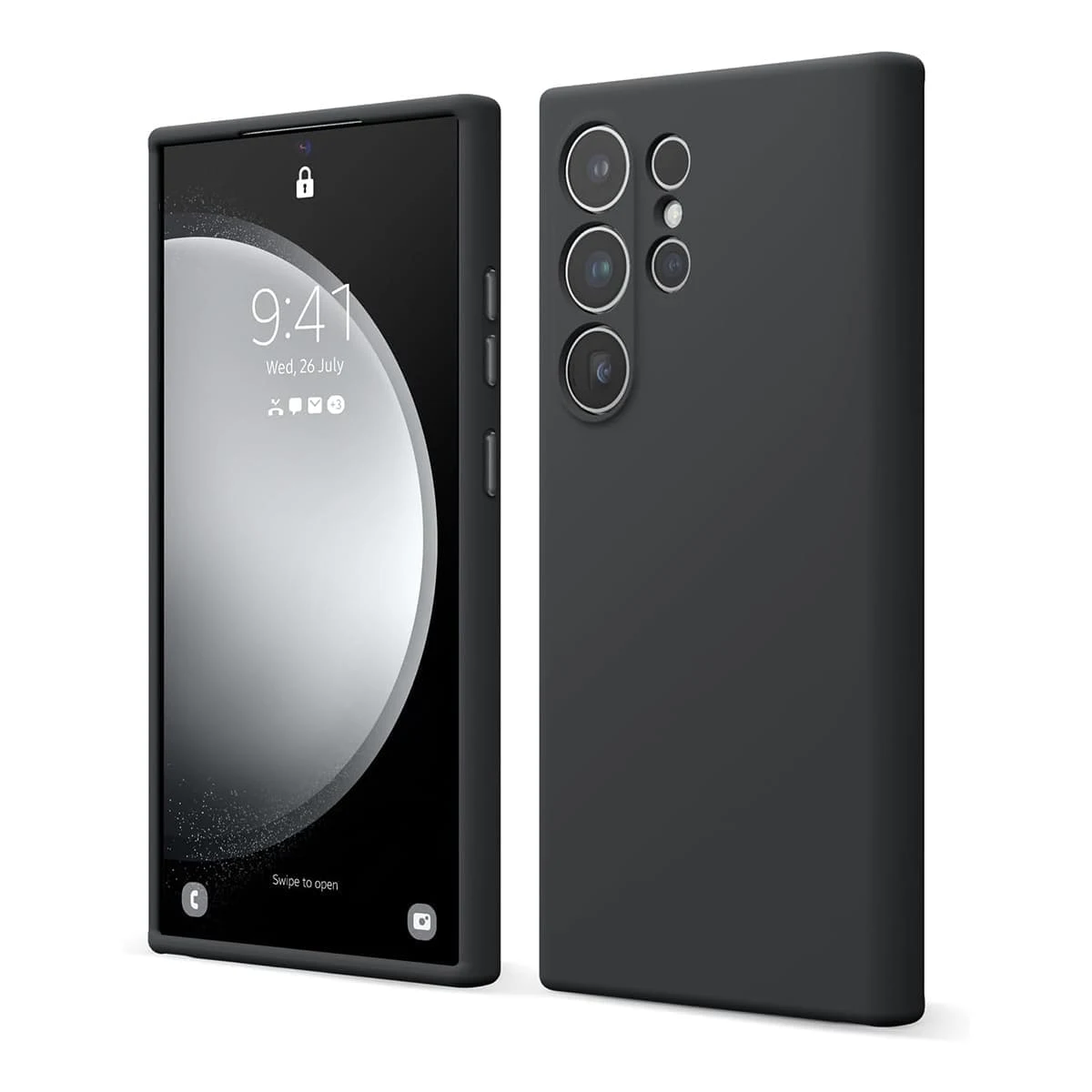 Чехол для Samsung Galaxy S24 Ultra Elago Soft silicone Liquid (EGS24SC68-BK) Black, чёрный