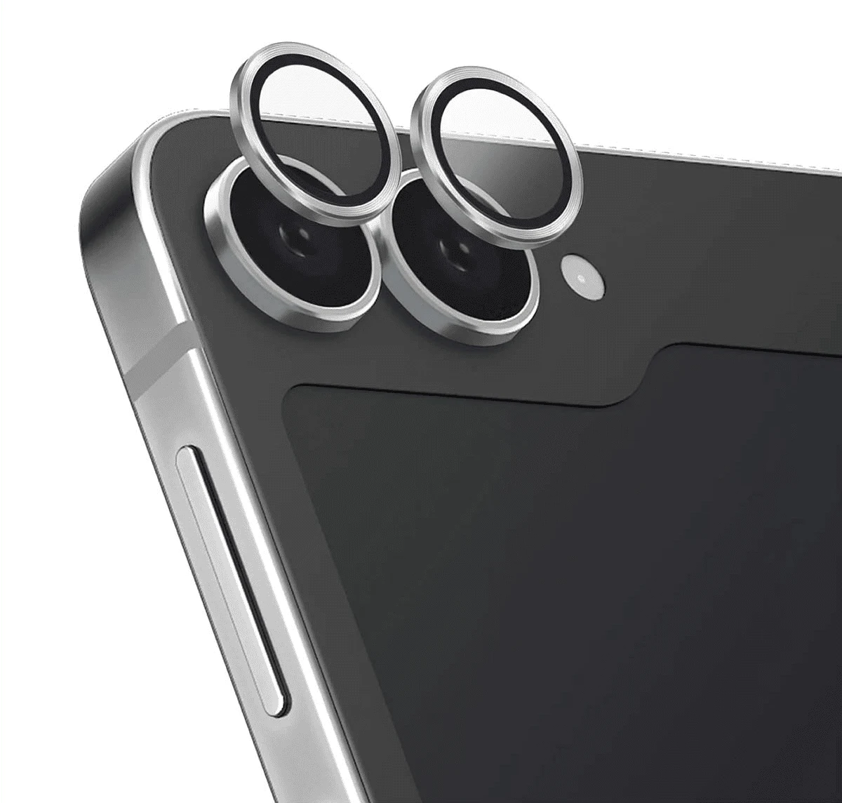 Защитное стекло для камеры Samsung Galaxy Z Flip6 UNIQ OPTIX Camera Lens protector Aluminium Silver, серебристый