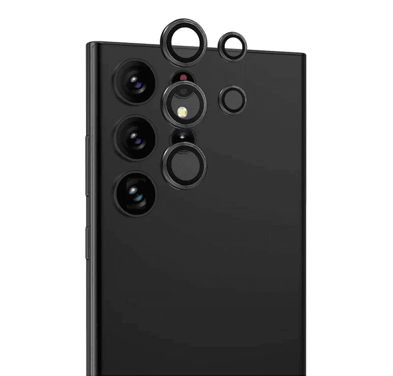 Защитное стекло для камеры Galaxy S24 Ultra BLUEO Camera lens Armor metal 5 шт. (NPB28-S24U-BLK) Черный