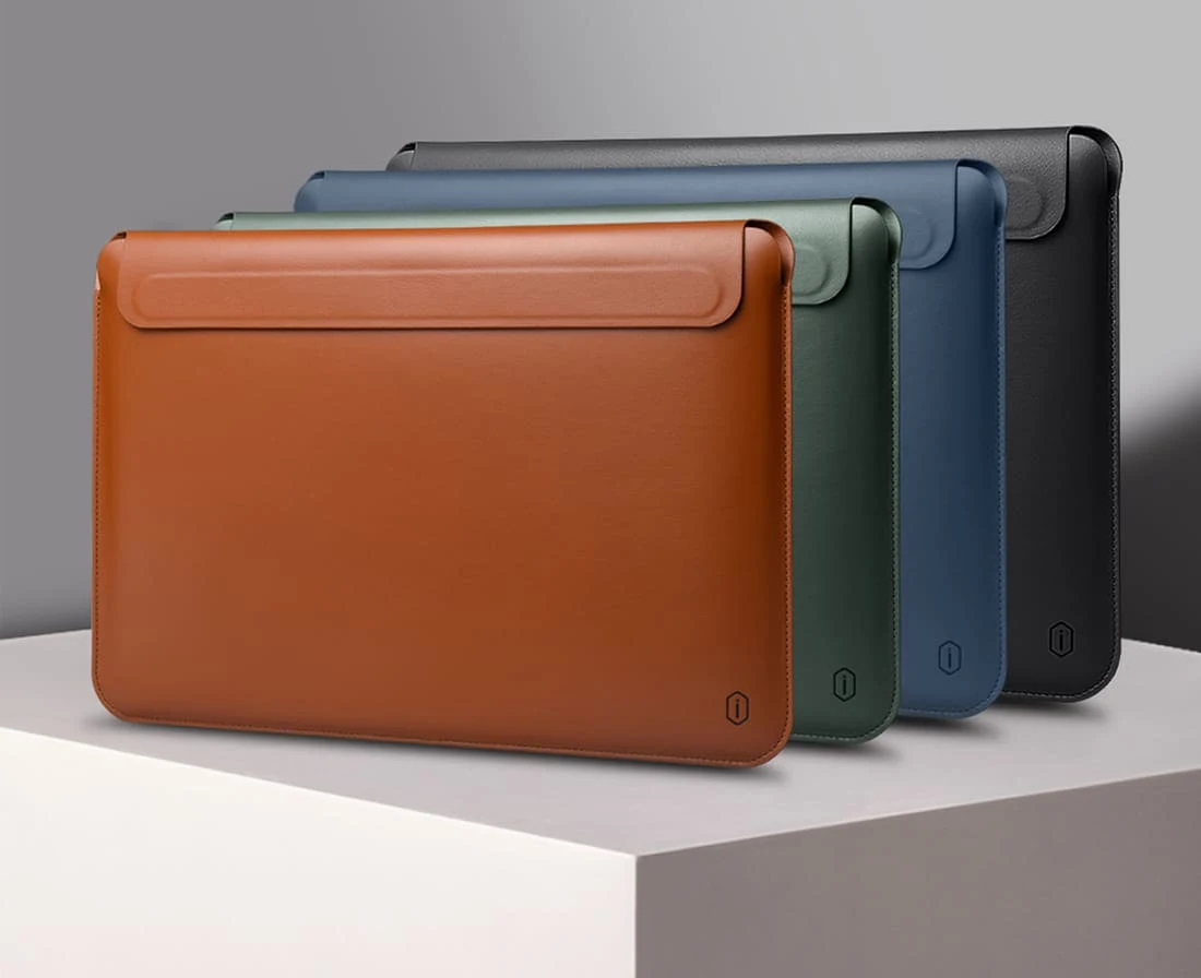 Чехол для MacBook Pro 16.2" 2021/25 WiWU Skin Pro II Leather Sleeve Черный