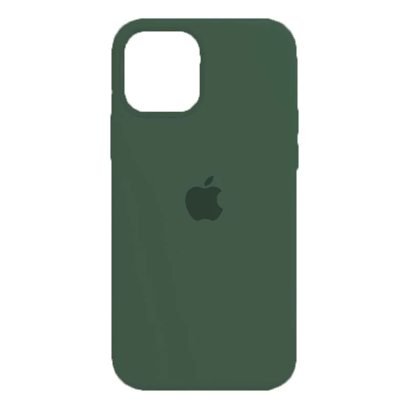 Чехол Silicone Case для Apple iPhone 12/12 Pro Dark Green, тёмно-зелёный