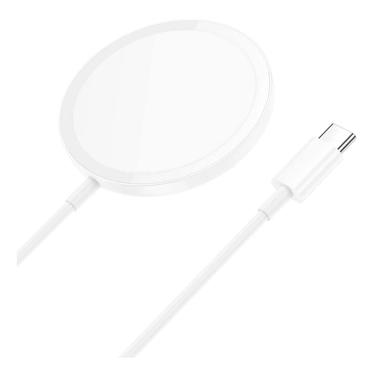 Беспроводное зарядное устройство hoco. Magnetic Wireless Fast Charger 15W (CW52 Enjoy) White, белый