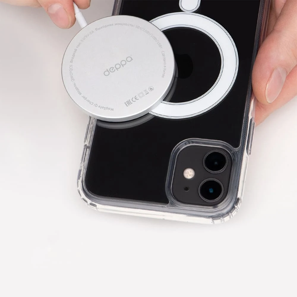 Беспроводное зарядное устройство Deppa MagSafe Ring, Qi 15W (24012) White, белый