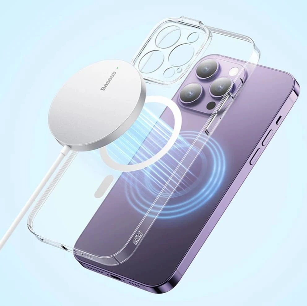 Беспроводное зарядное устройство Baseus Simple Mini3 Magnetic Wireless Charger 15W CCJJ040012 (BS-W529) White, белый