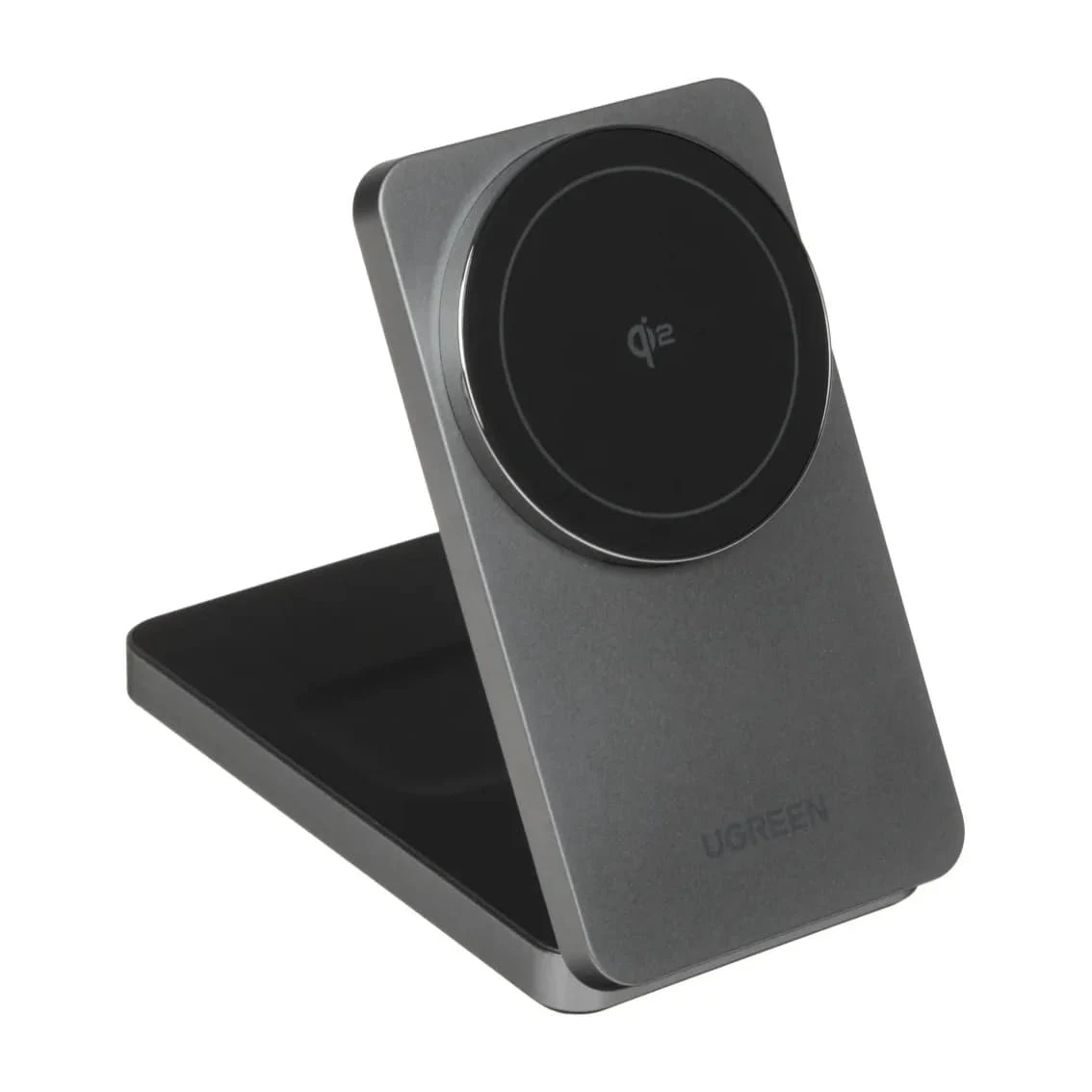 Беспроводное зарядное устройство UGREEN W706 2в1 Wireless Charger Qi2 (45023) Серый