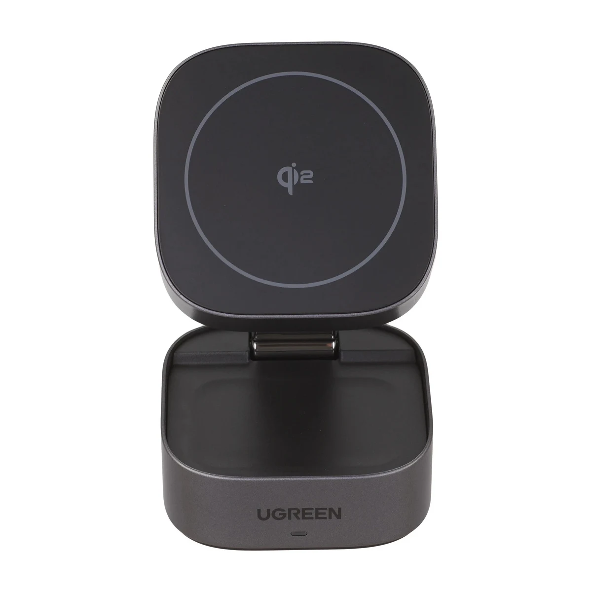 Беспроводное зарядное устройство UGREEN W702 15WQi2 2в1 Magnetic Wireless Charger (35316) Серый