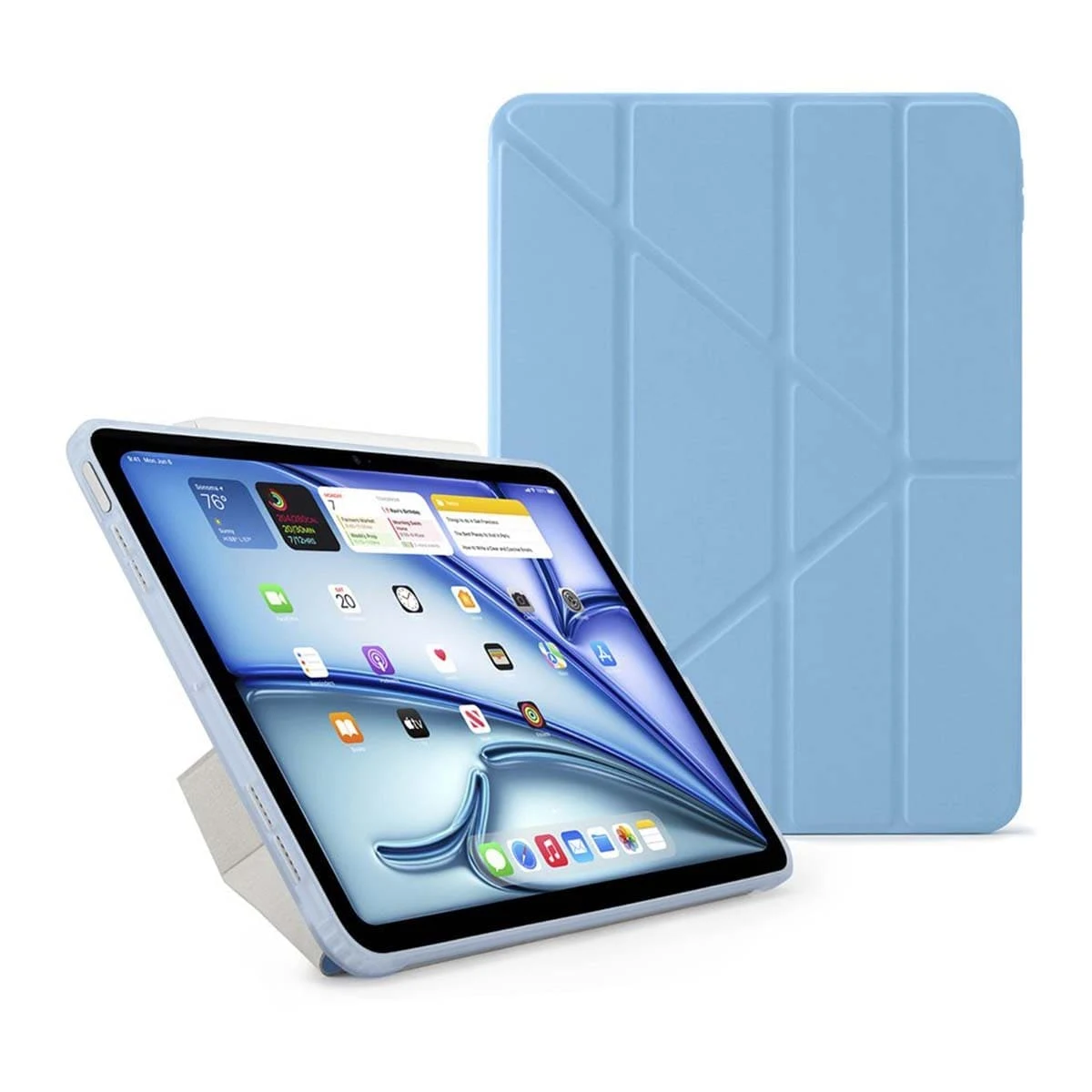 Чехол книжка для iPad Air 13"/Pro 12,9* 3/4/5/6 gen Gurdini Origami Case Голубой