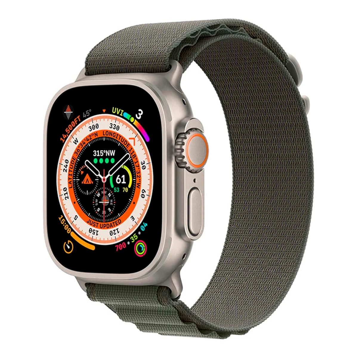 Ремешок для Apple Watch 38/40/41 mm Mutural Watch Band Alpine Looppback series Green, зелёный