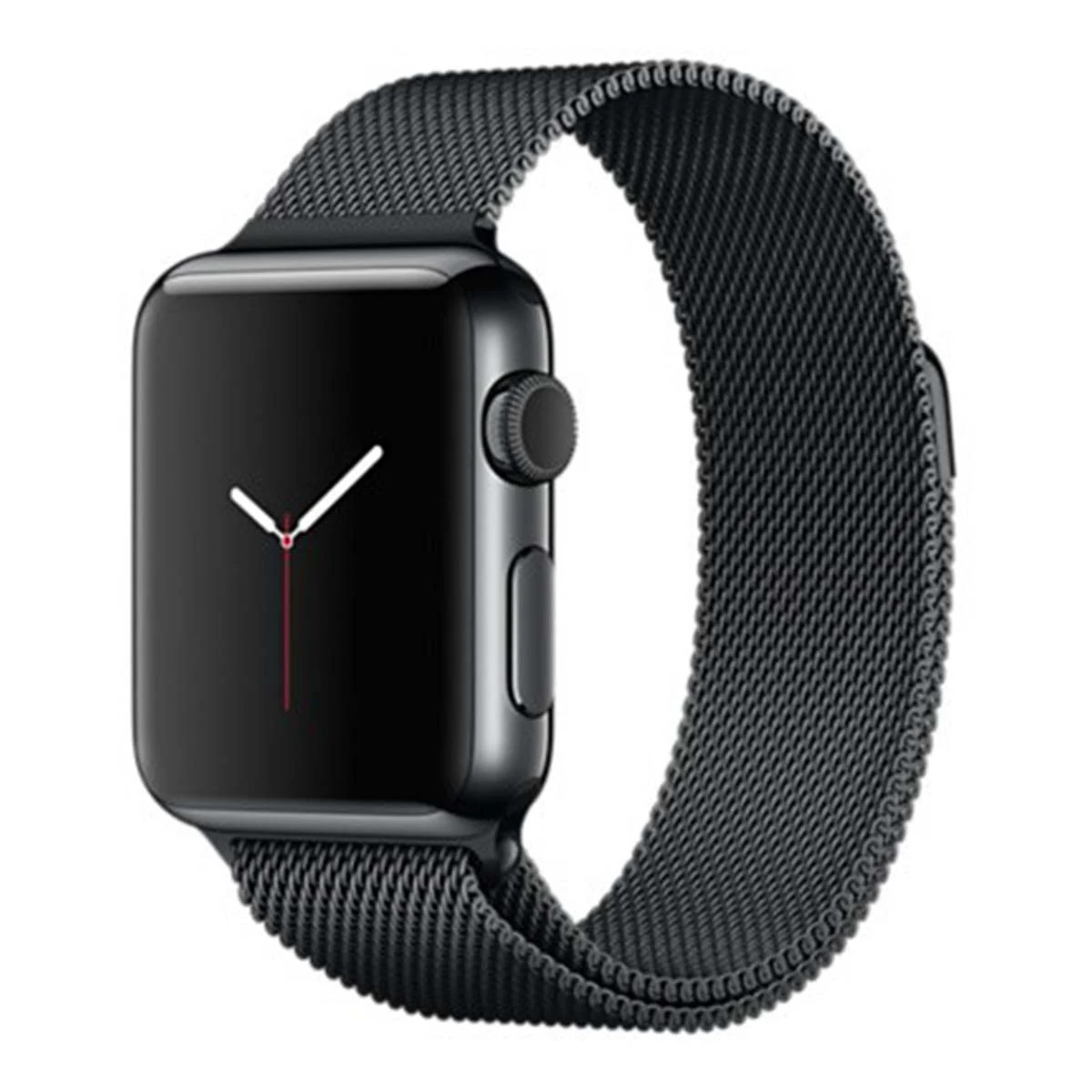 Ремешок для Apple Watch 38/40 mm Gurdini Milanese Loop Space Black, чёрный космос