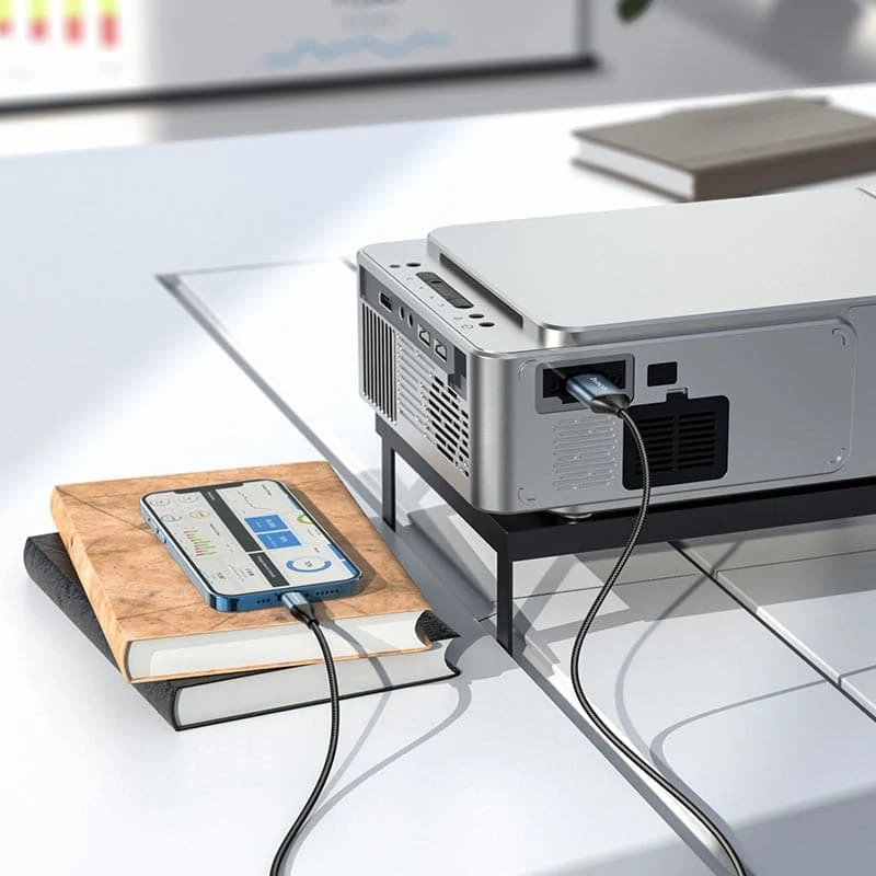 Кабель hoco. Lightning на HDMI, 2 м (UA15) Черный