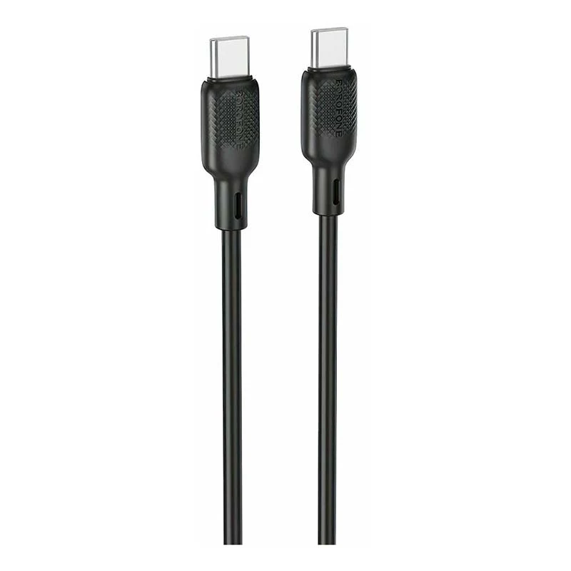 Кабель Type-C to Type-C Gurdini Silicone Data Cable 20V/3A 60W 1m (LED), черный