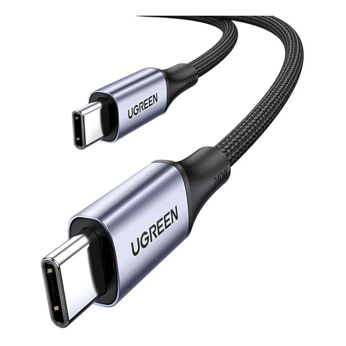 Кабель UGREEN US535 (90440) Type-C - Type-C 240WPD Fast Charging 2м Space Gray, серый