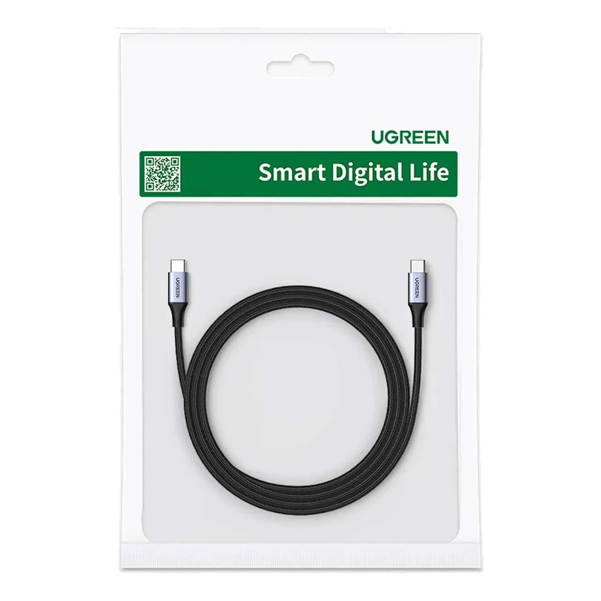 Кабель UGREEN US535 (90440) Type-C - Type-C 240WPD Fast Charging 2м Space Gray, серый