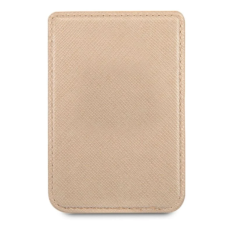 Магнитный бумажник Guess Wallet Cardslot MagSafe Saffiano Script logo (GUWMSSASLGO) Золотой