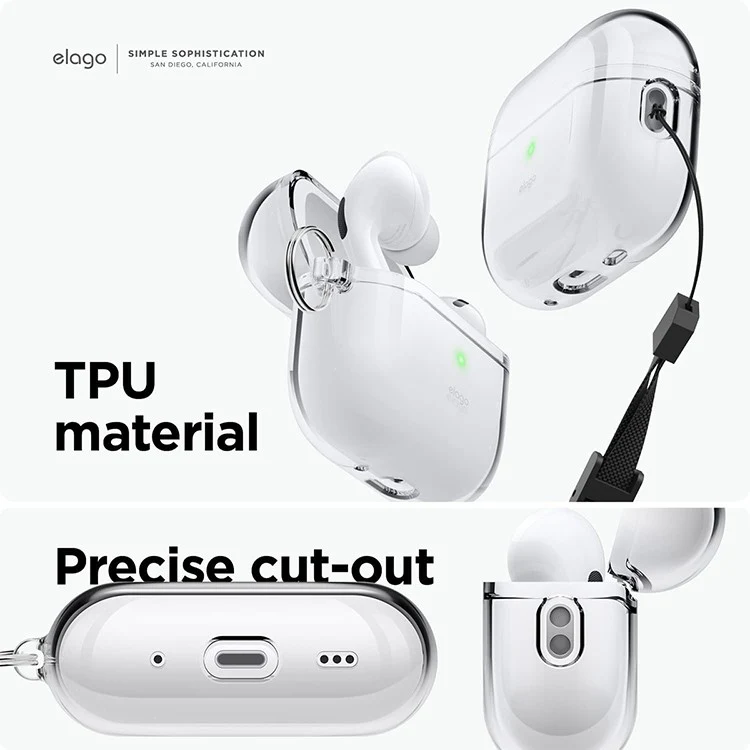 Чехол для Airpods Pro 2 Elago CLEAR HANG CASE (EAPP2CL-HANG-CL) Прозрачный