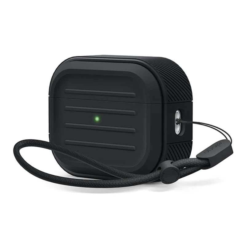 Чехол для AirPods Pro 2 (all) Elago EDC Armor TPU case with Round strap (EAPP2C-ARMOR+ROSTR-BK) Черный