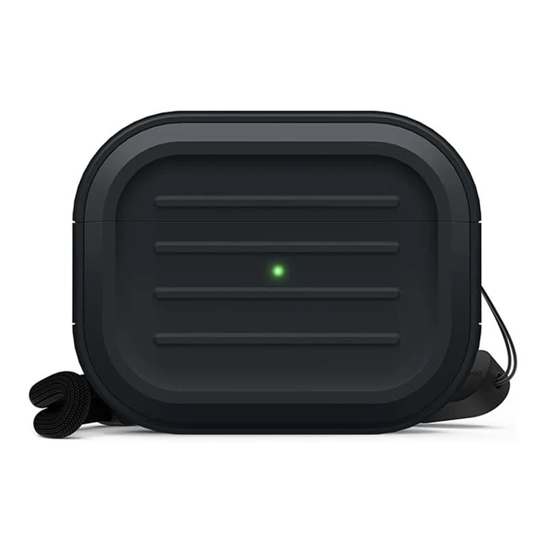 Чехол для AirPods Pro 2 (all) Elago EDC Armor TPU case with Round strap (EAPP2C-ARMOR+ROSTR-BK) Черный