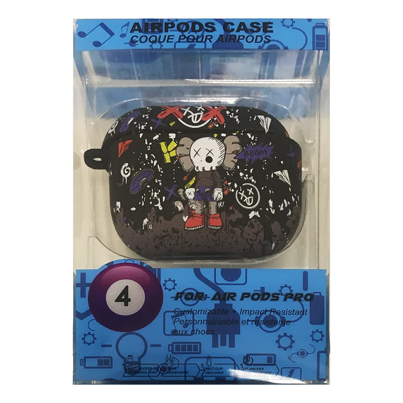 Чехол для AirPods 3 COQUE POUR Черный с рисунком