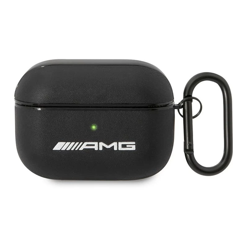 Чехол AMG для Airpods Pro Genuine leather with stamped logo (AMAPSLWK) Черный