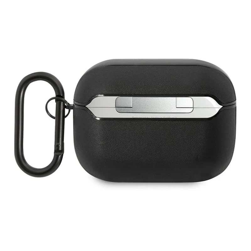 Чехол AMG для Airpods Pro Genuine leather with stamped logo (AMAPSLWK) Черный