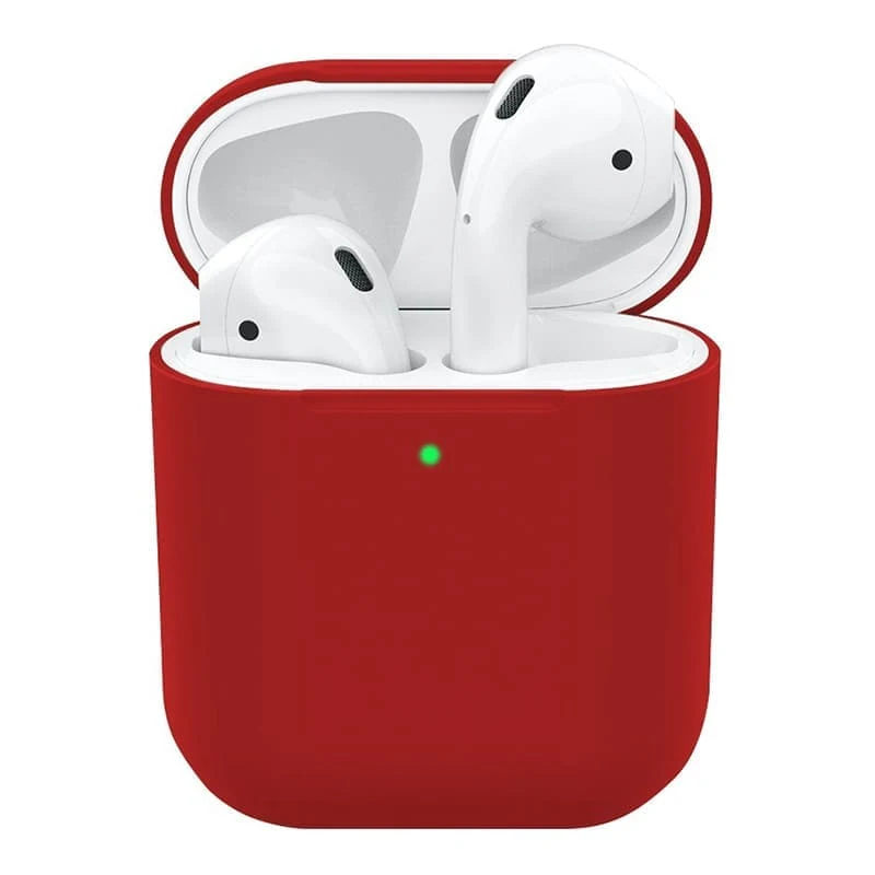 Чехол для Apple AirPods 1/2 Silicone Case Pomegranate, гранатовый