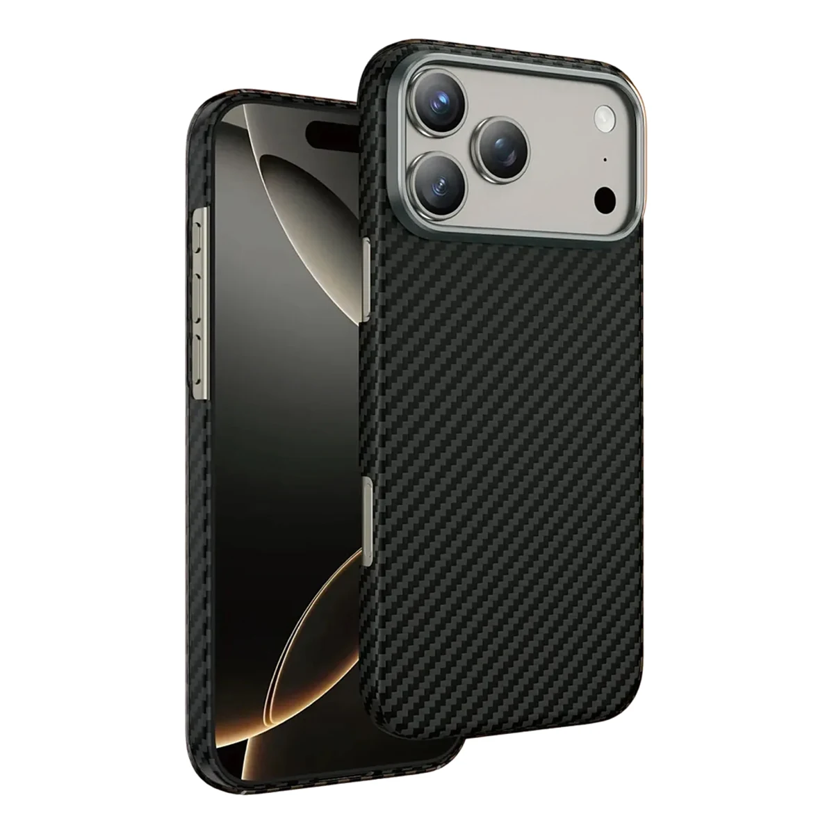 Чехол для iPhone 17 Pro Max с MagSafe KEEPHONE Kevlar Diago Чёрный