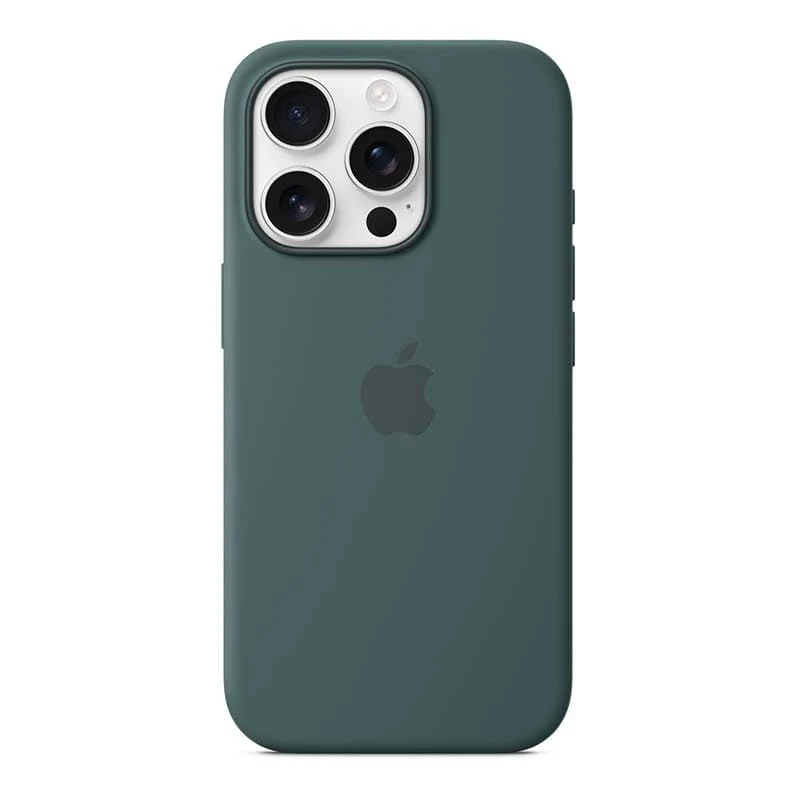 Чехол для iPhone 16 Pro с MagSafe Silicone Case Dark Green, тёмно-зеленый