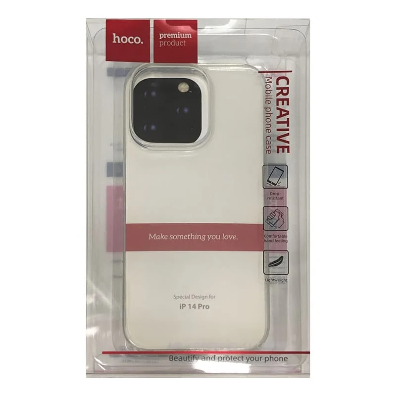 Чехол hoco. Силиконовый ультратонкий для Apple iPhone 14 Pro Прозрачный