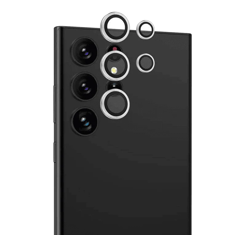Защитное стекло для камеры Galaxy S24 Ultra BLUEO Camera lens Armor metal 5 шт. (NPB28-S24U-SIL) Серебристый