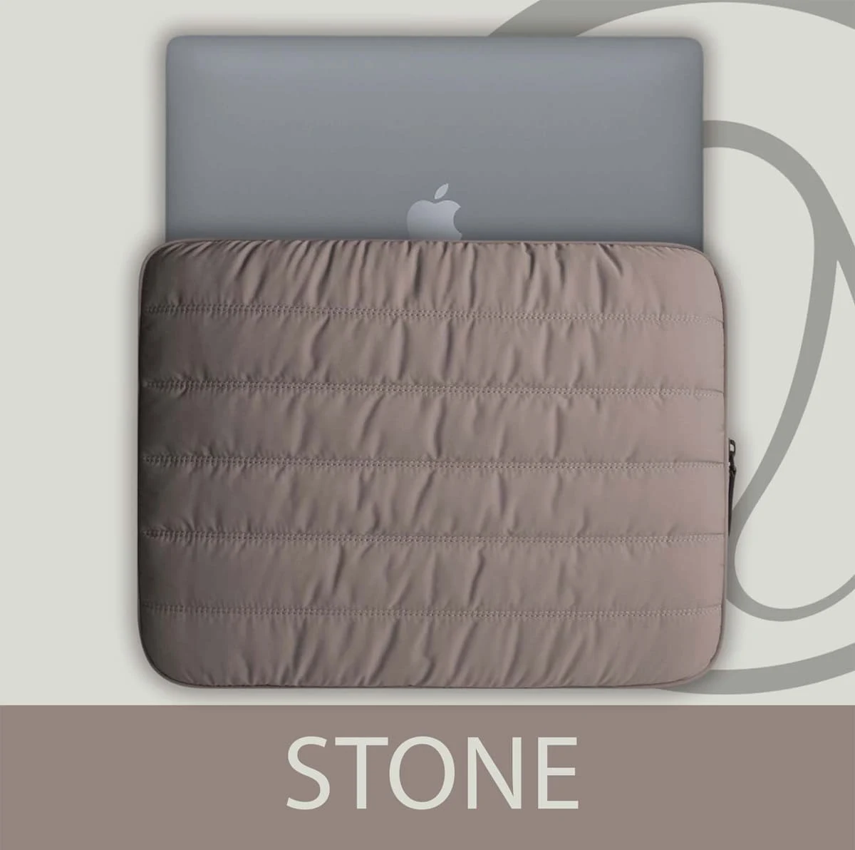 Чехол для Macbook Air/Pro 13 (18/20) Bustha Puffer Sleeve Nylo/Leather (BST755248) Stone