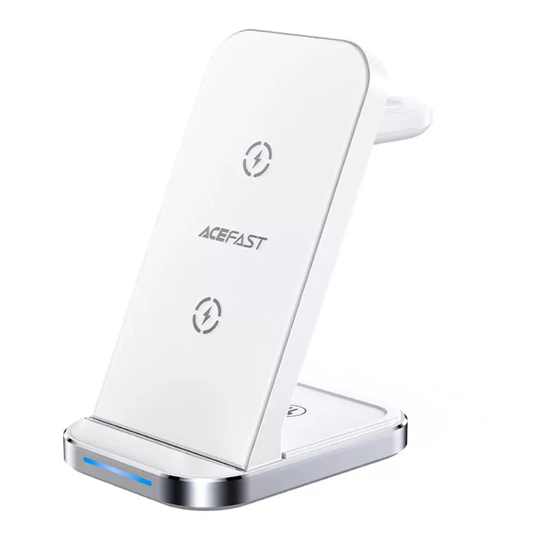 Беспроводное зарядное устройство AceFast Wireless Charger Desktop Holder 3в1 (E15) White, белый