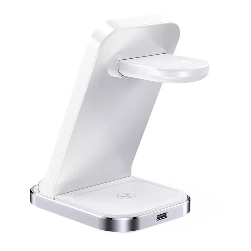 Беспроводное зарядное устройство AceFast Wireless Charger Desktop Holder 3в1 (E15) White, белый