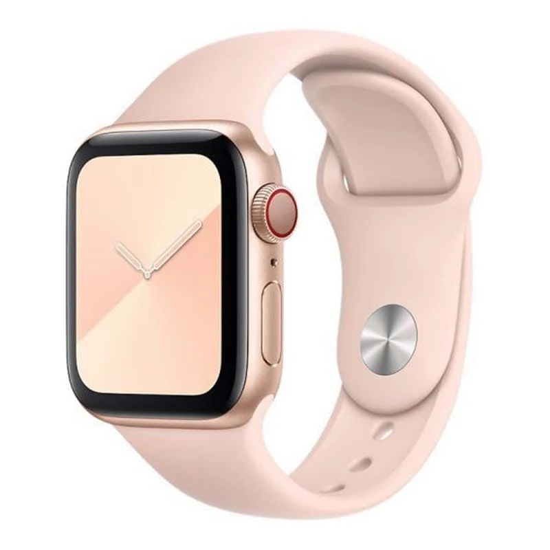 Ремешок для Apple Watch 42/49 mm Silicone Case Розовый песок