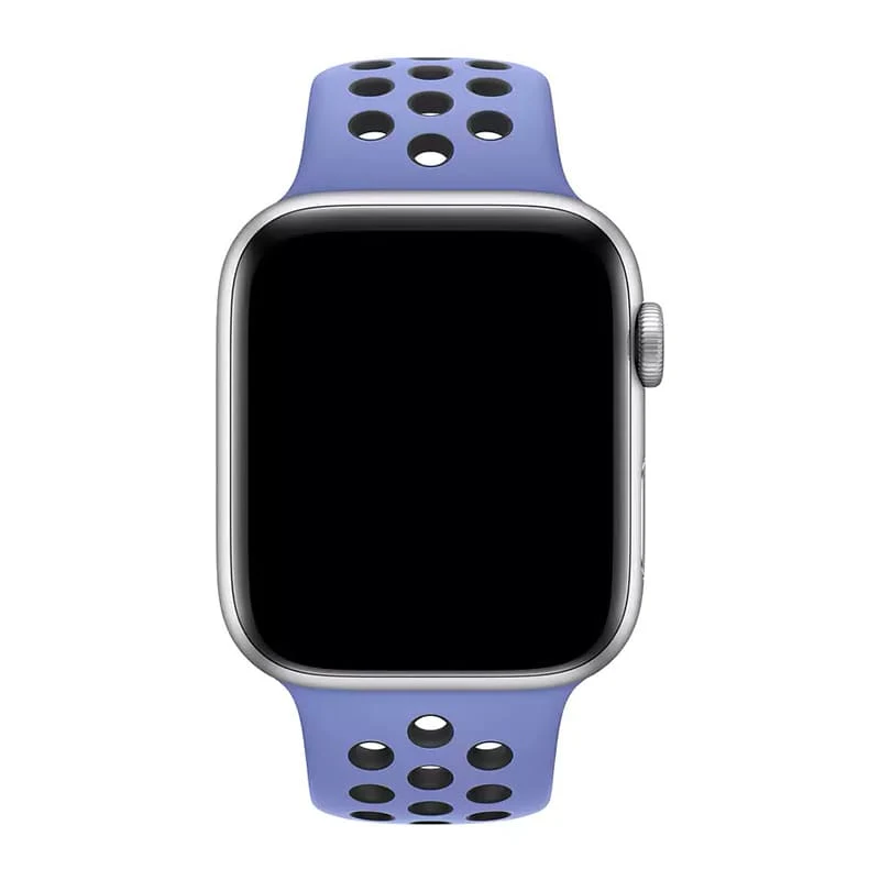 Ремешок для Apple Watch 38/40 mm Nike+ Silicone Sport Band Чёрно-синий