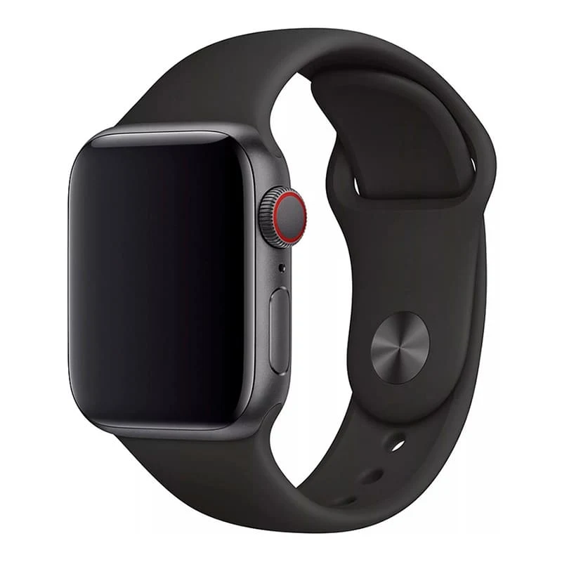 Ремешок для Apple Watch 42/44 mm Silicone Band Чёрный