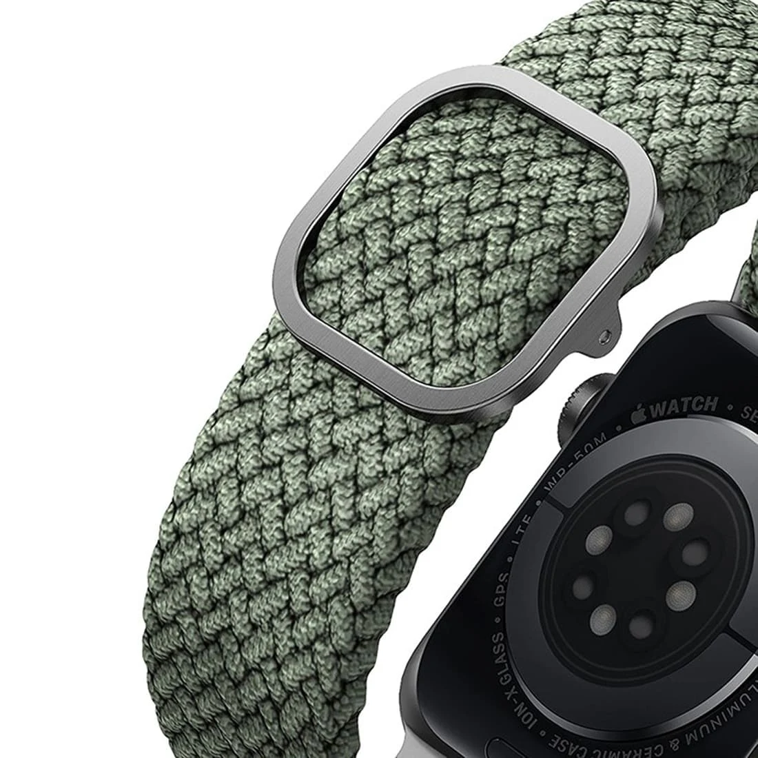 Ремешок для Apple Watch 41/40/38 mm UNIQ ASPEN Strap Braided Green, зелёный
