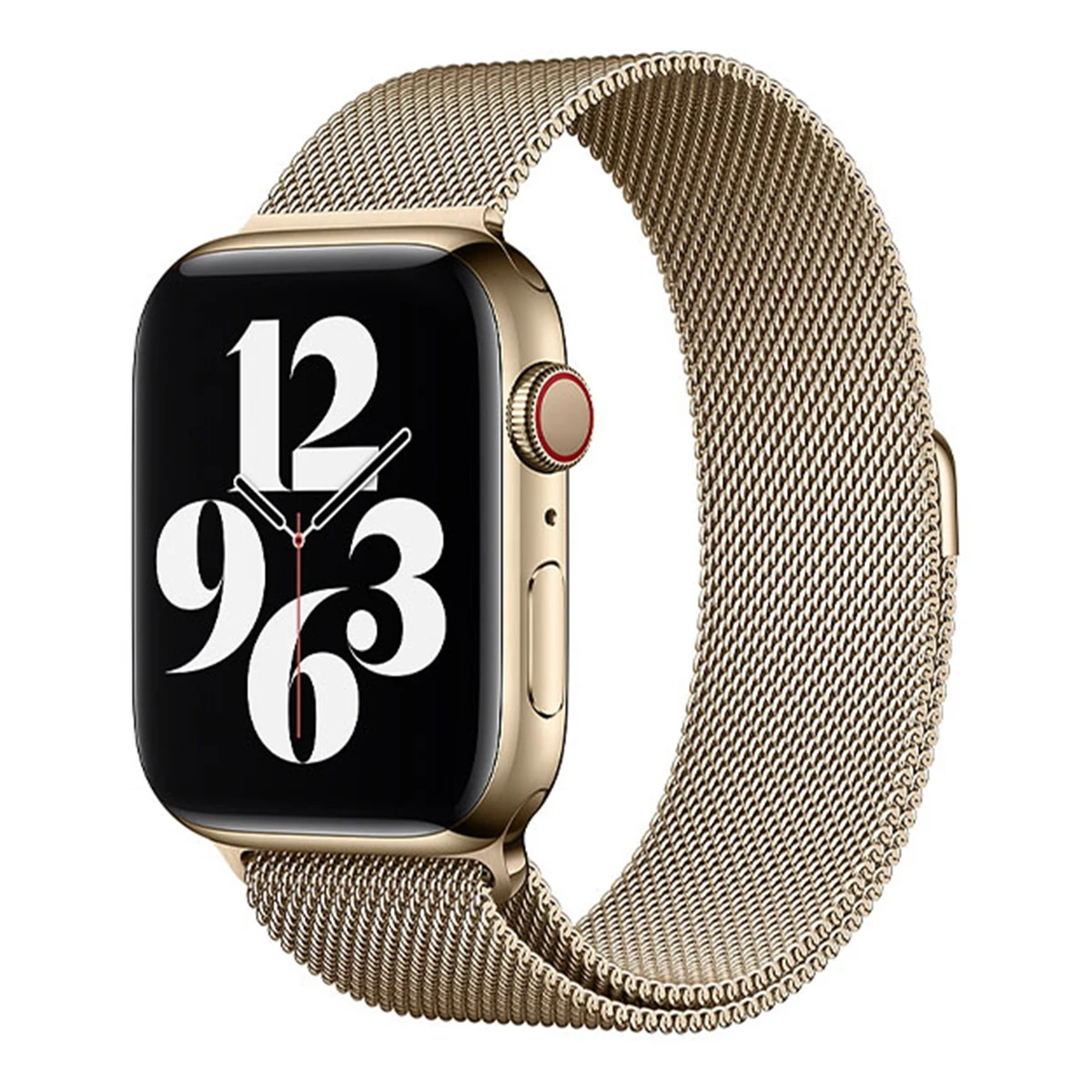 Ремешок для Apple Watch 38/40 mm Gurdini Milanese Loop Champagne Gold, золотой