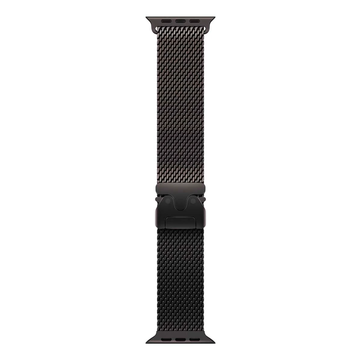 Ремешок для Apple Watch 42/44/45/46/49 mm Gurdini Titanium Milanese Loop Black, чёрный