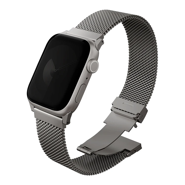 Ремешок для Apple Watch 38/40/41/42 mm UNIQ Dante Pro Titanium Silver, серебристый