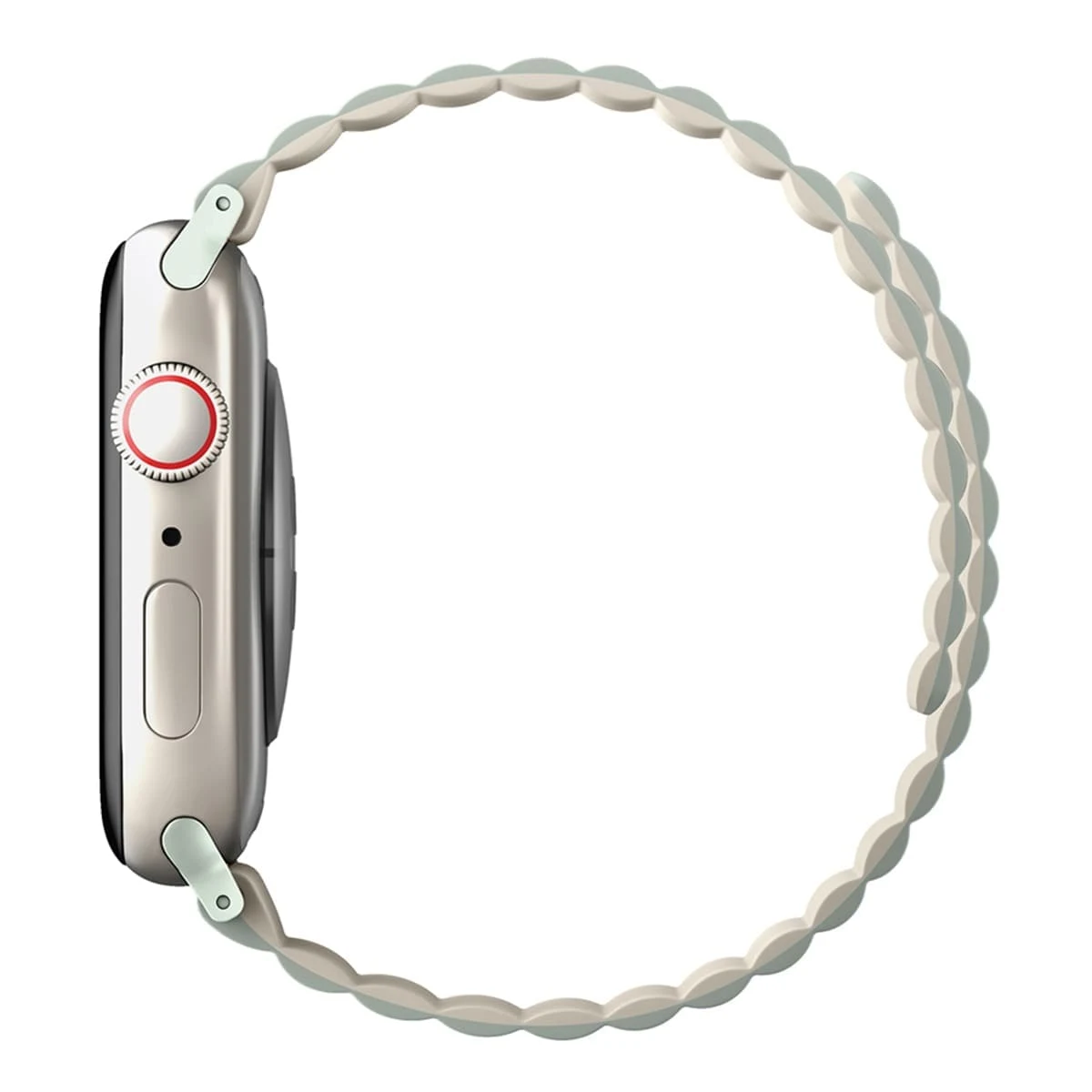 Ремешок для Apple Watch 42/44/45/49 mm UNIQ Revix reversible Magnetic (45MM-REVSAGBEG) Зелёный/Бежевый