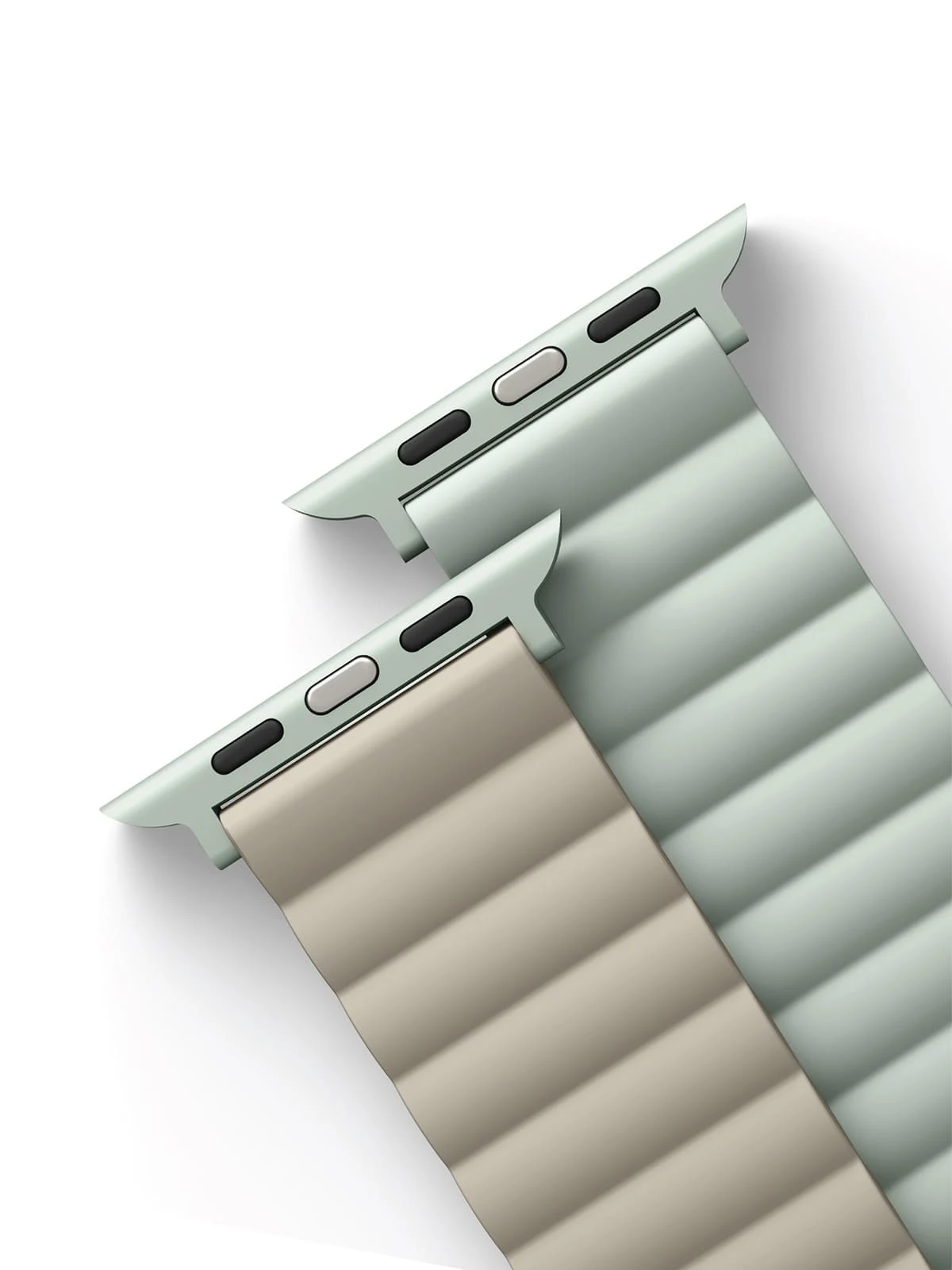 Ремешок для Apple Watch 42/44/45/49 mm UNIQ Revix reversible Magnetic (45MM-REVSAGBEG) Зелёный/Бежевый