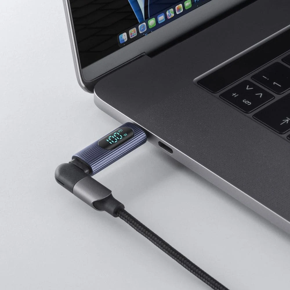 Адаптер Deppa с дисплеем Type-C - Type-C (73136) Серый