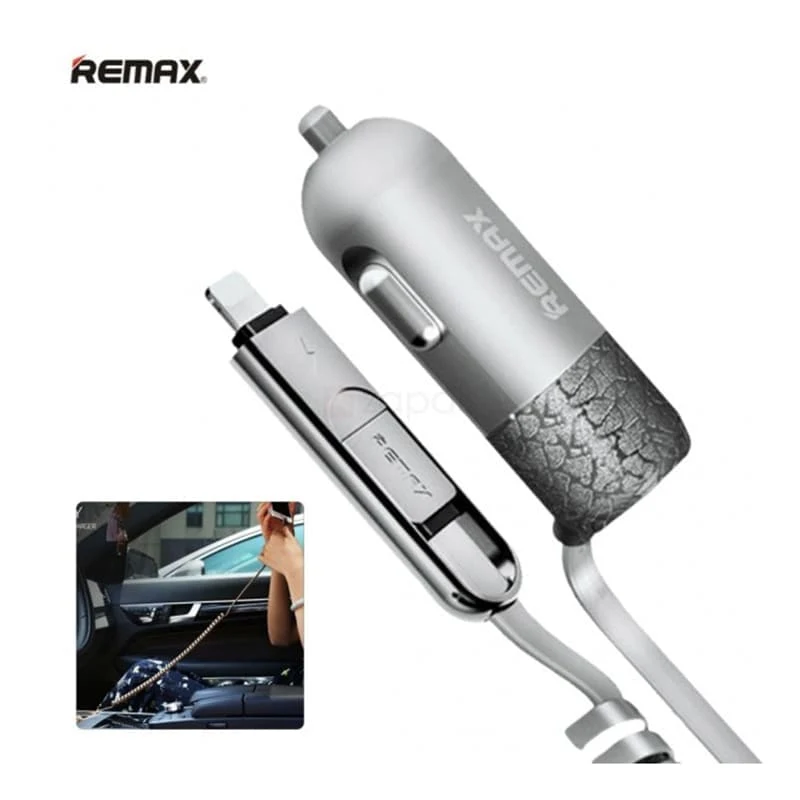 АЗУ REMAX + USB кабель Finchy Lightning + Micro (RCC103) Серый