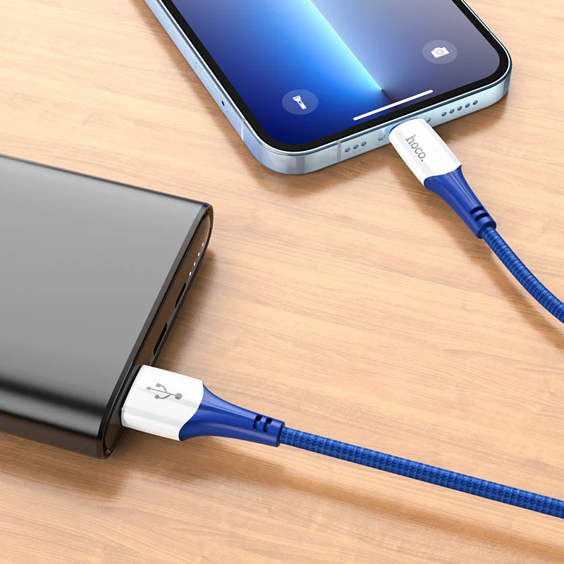 Кабель hoco. Fast charging data cable разъем USB – Lightning, 1 м (X70) Белый